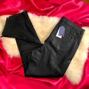 UNIVERSAL STANDARD Black Coated Denim Jeans